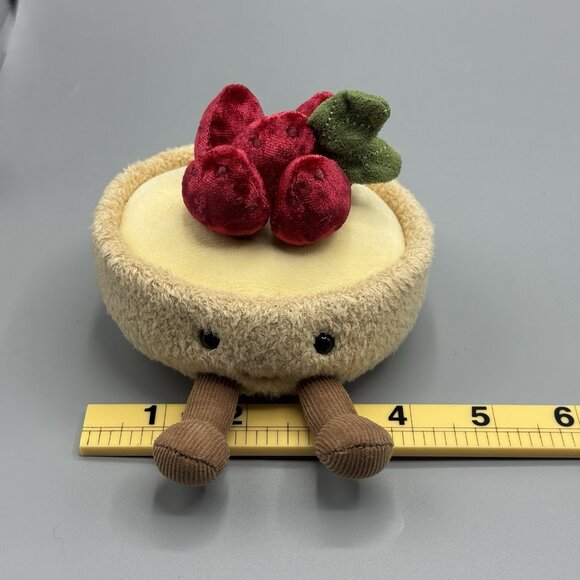 Jellycat Amuseables Fleurette Tarte Aux-Fraises 5" Plush Authentic New With Tags - Picture 5 of 7
